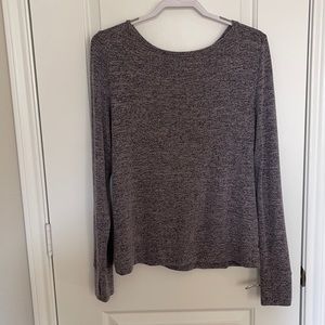 Heathered purple long sleeve workout tee